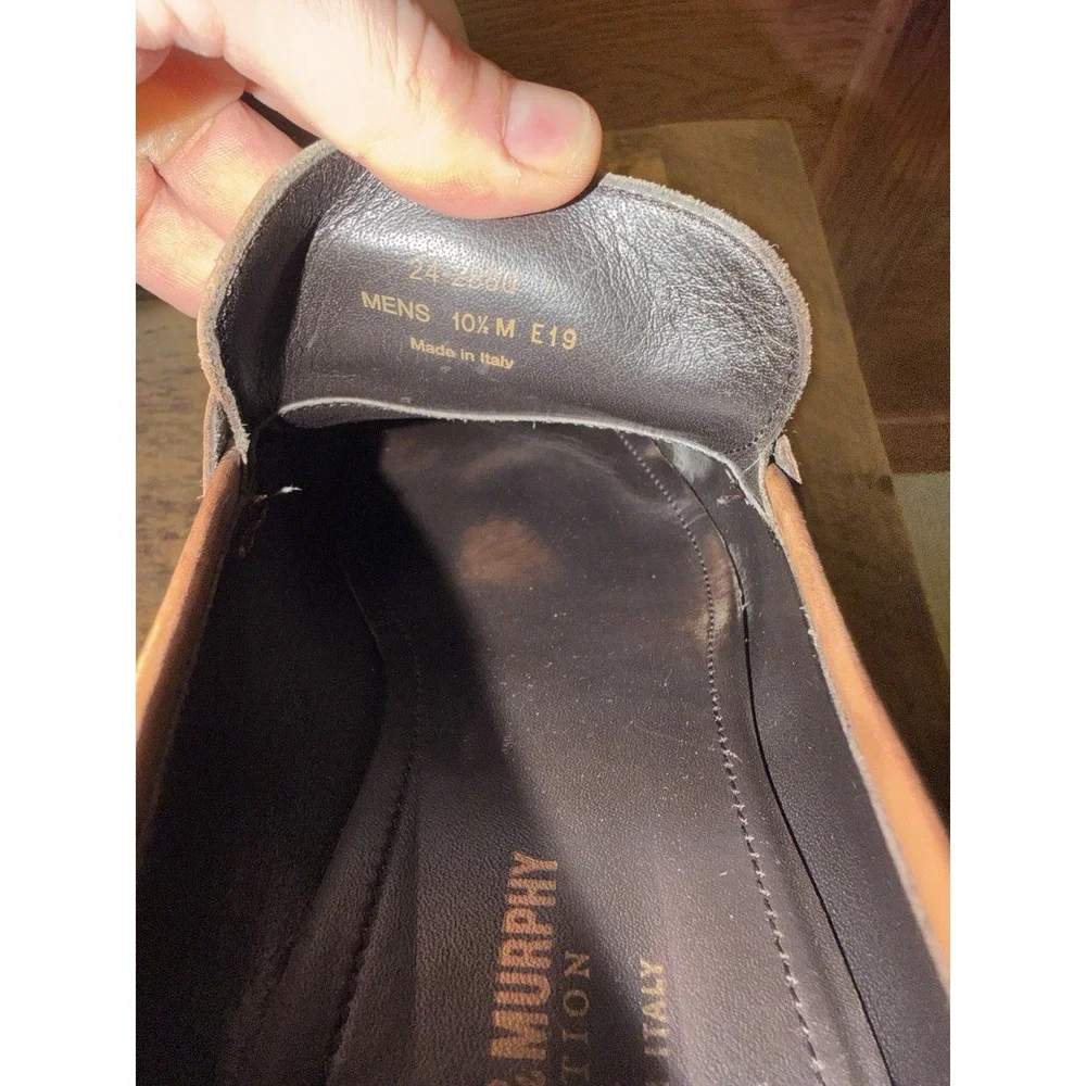 Johnston & Murphy Collection Italy Made Cormac Penny Loafers Size 10.5 Calfskin
